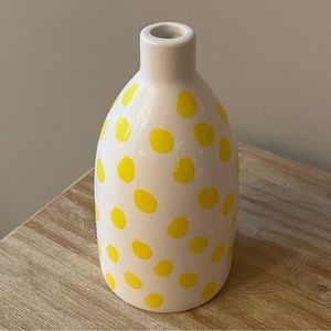 Threshold. White Vase with Yellow Polka Dots. (1 of 2)